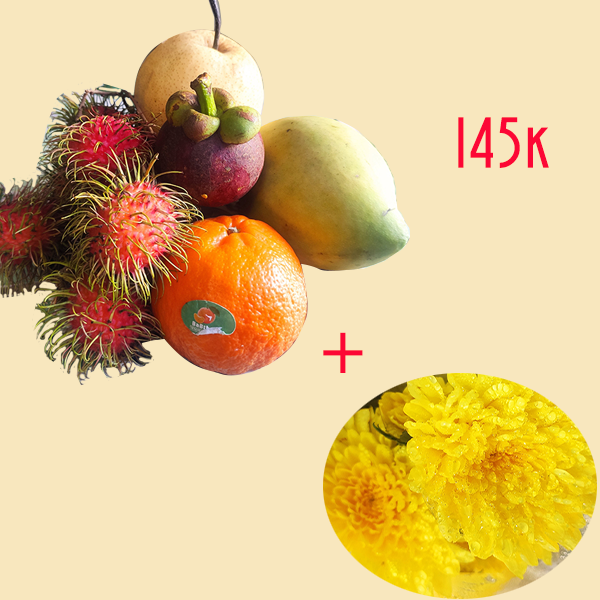 Combo mâm ngũ quả và hoa